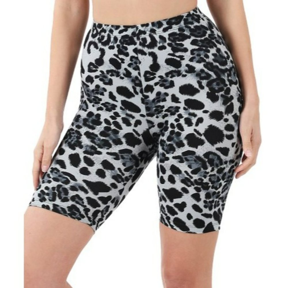 Zenana SUPER SOFT comfy jaguar print bike shorts